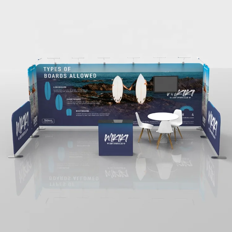 2022 new design portable tension fabric trade show booth display 10x20