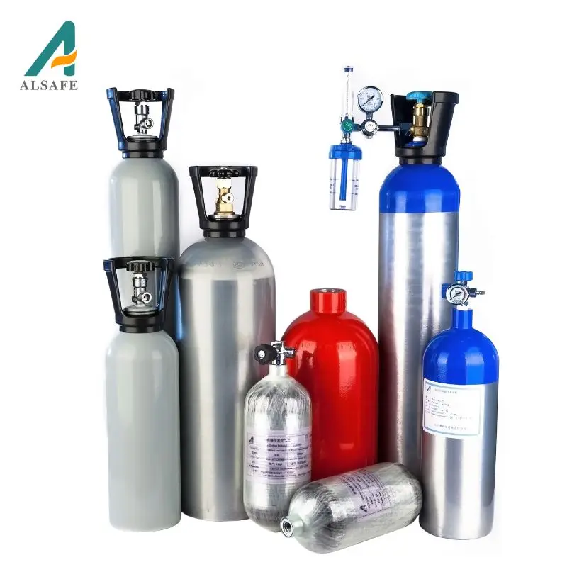 Alsafe Manufacturers carbon dioxide seamless cylinder Co2 industrial gas cylinders Bottle