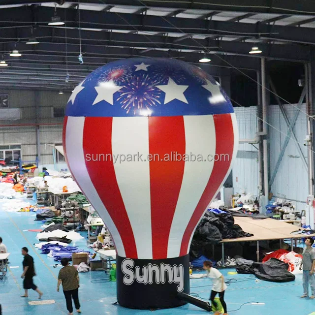 Wholesale Large Hot air Balloon Inflatable Ground Big logo for Promotion Event Sale
