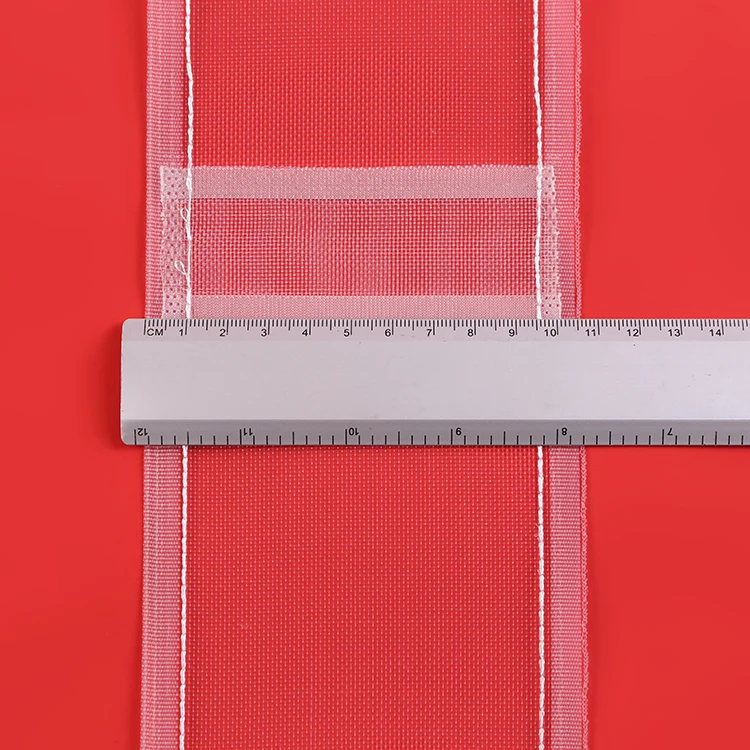 Good quality Transparent curtain tape 100% polyester cross rod belt for curtain