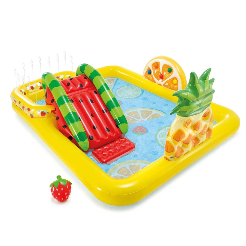 Надувные плавательные бассейны семейного размера надувная водная горка-батут