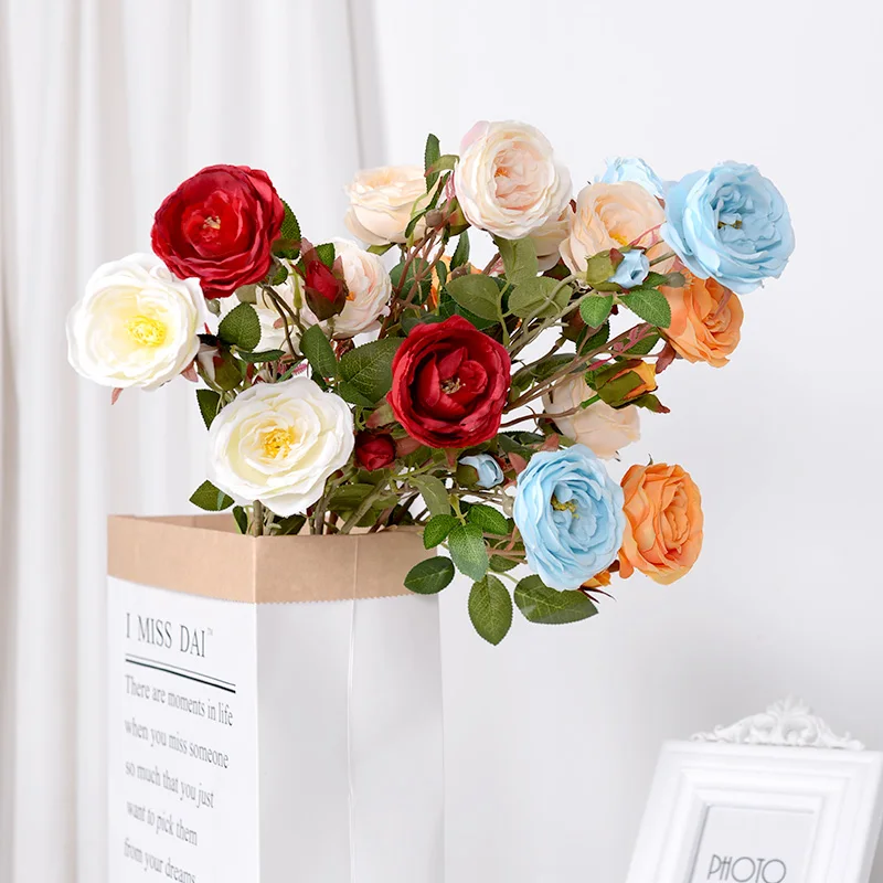 Wholesale artificial rose camellia for holiday wedding celebration decoration flower
