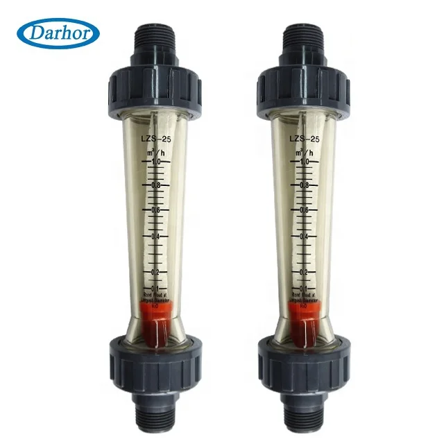 Простая установка, пластиковый ротаметр, пвх расходомер воды серии LZS