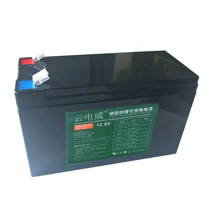 
Yundwei lifepo4 12 volt battery pack 6ah deep cycle lithium iron phosphate battery with BMS 
