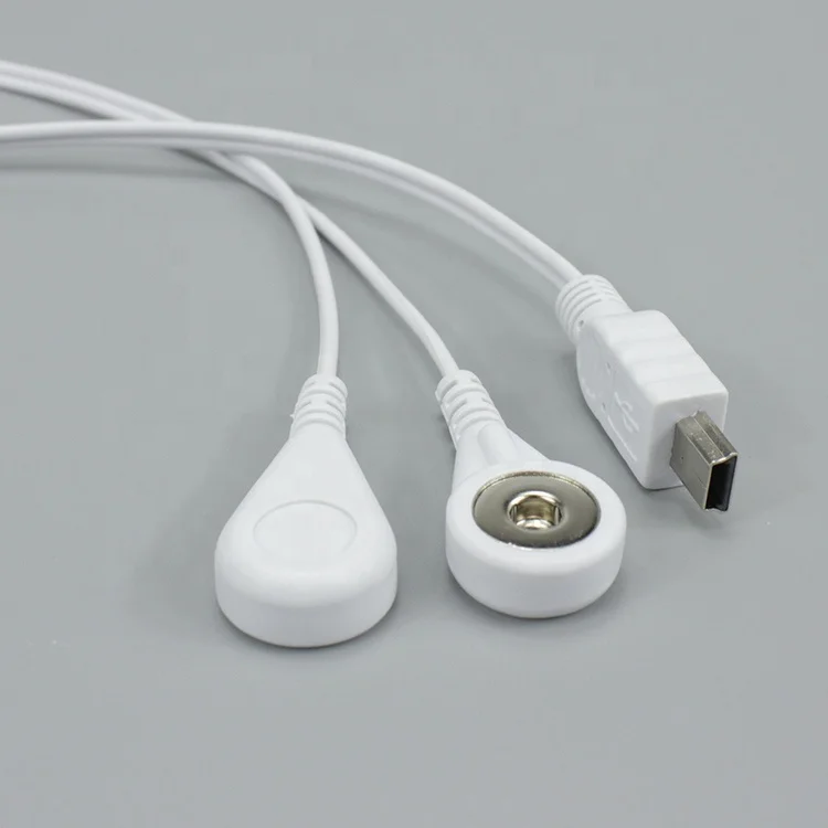 ecg electrode pad wire  mini USB 5pin to 4.0mm female  cable for medical electrode pad massager