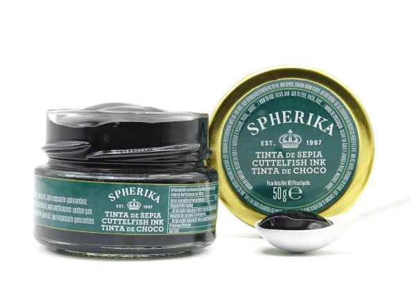 Best Selling Spherika Black Soft Cuttlefish Ink Healthy Fresh Sea Flavor Octopus 50G Fish Briny Taste Cuttlefish Ink For Garnish