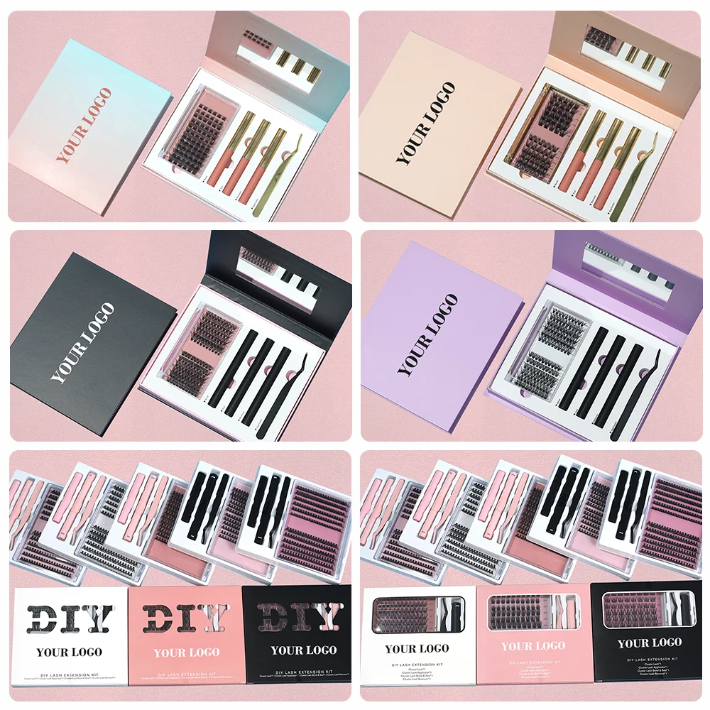 DIY Clusters Eyelash Extension Dovetail Segmented Lashes Volume Natural Segmented Eyelashes Bundles