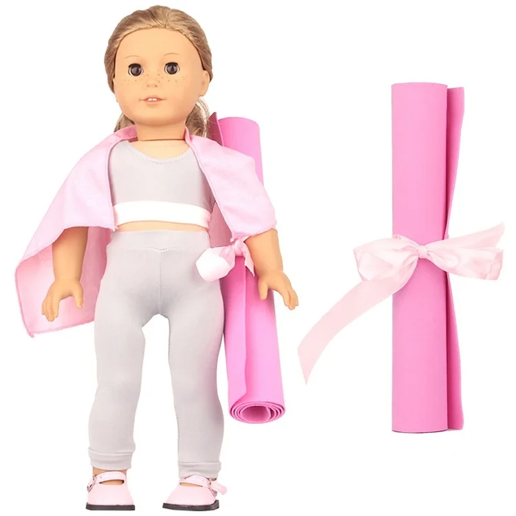 Kids Toys Doll  Dress Up Doll Girls Yoga Mat Three Different Colors 18 Inch Yoga Mat Yoga Mat