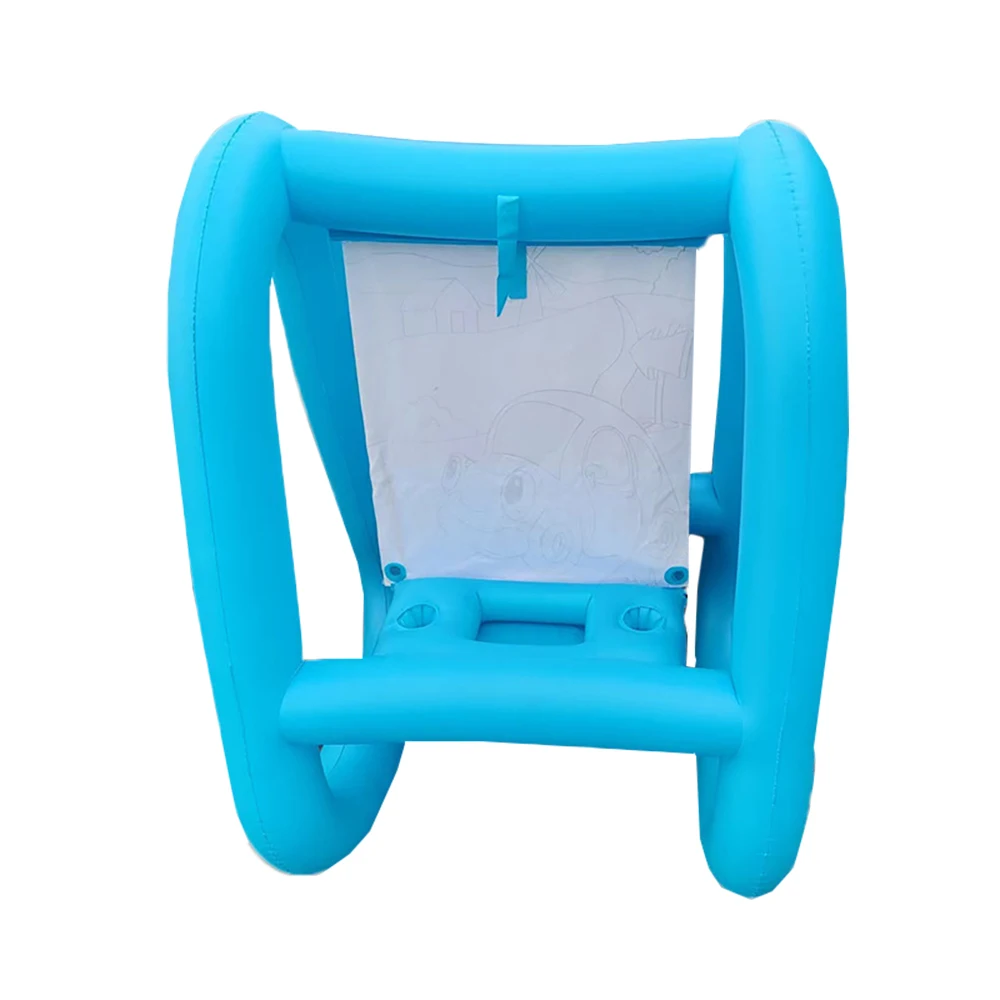 Factory Inflatable Backyard Painting Easel Indoor Outdoor Blow Up Art Easel with Sponges Paintbrush Holder