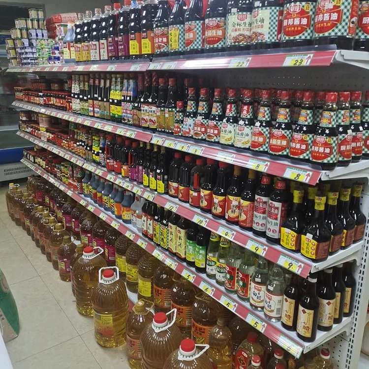 Cold Rolled Steel Display Racks Retail Store Shelf Heavy Duty Supermarket Shelves for Grocery Store