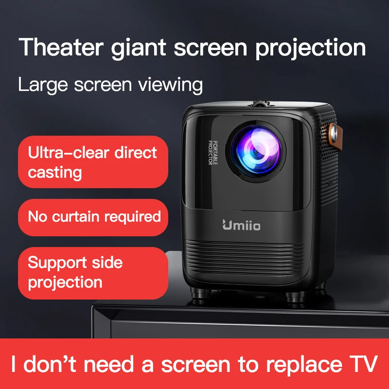 Umiio A008 Hot selling LED LCD video projector 1080p projection display portable intelligent projector
