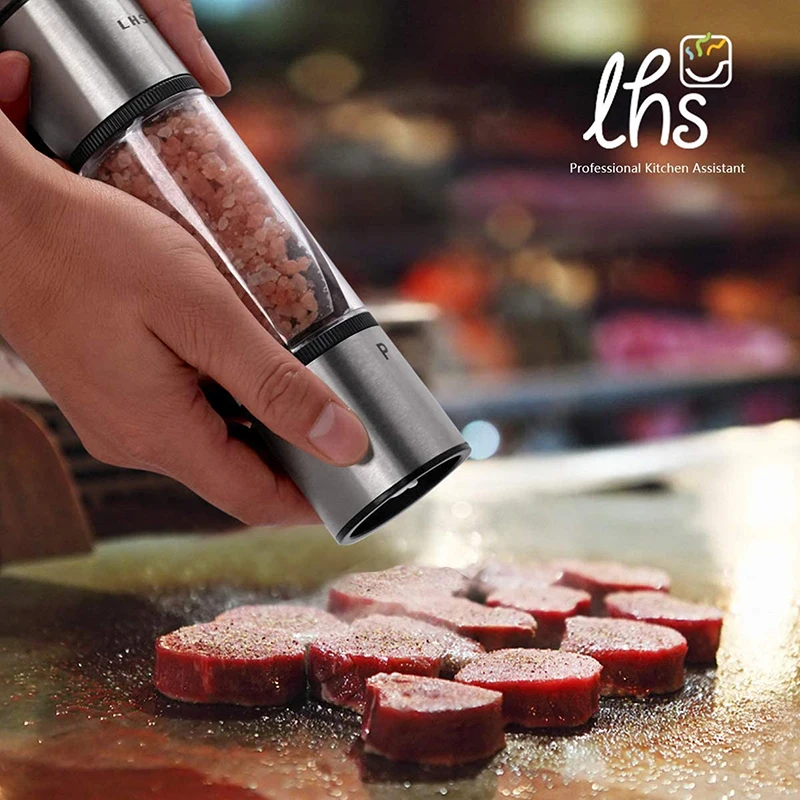 Original Custom logo ABS Salt Pepper Grinder Set Plastic Ceramic Burr Mill For Herb Pepper Spice