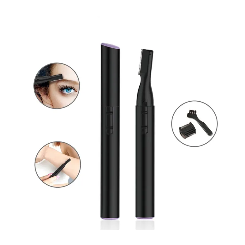 Women Battery-Operated Facial Hair Remover Portable Electric Eyebrow Razor
