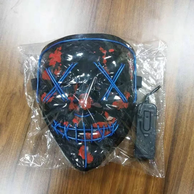 Festival Halloween Masquerade mask Carnival Party Rave Led Light Up Neon El Wire Mask led party masks For Parties