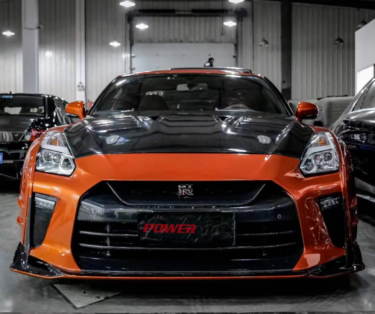 FRP Car Accessories Automotive  Parts TS Style  Front Bumper Spoiler Bar Day Light  2008-2020  For Nissan GTR R35