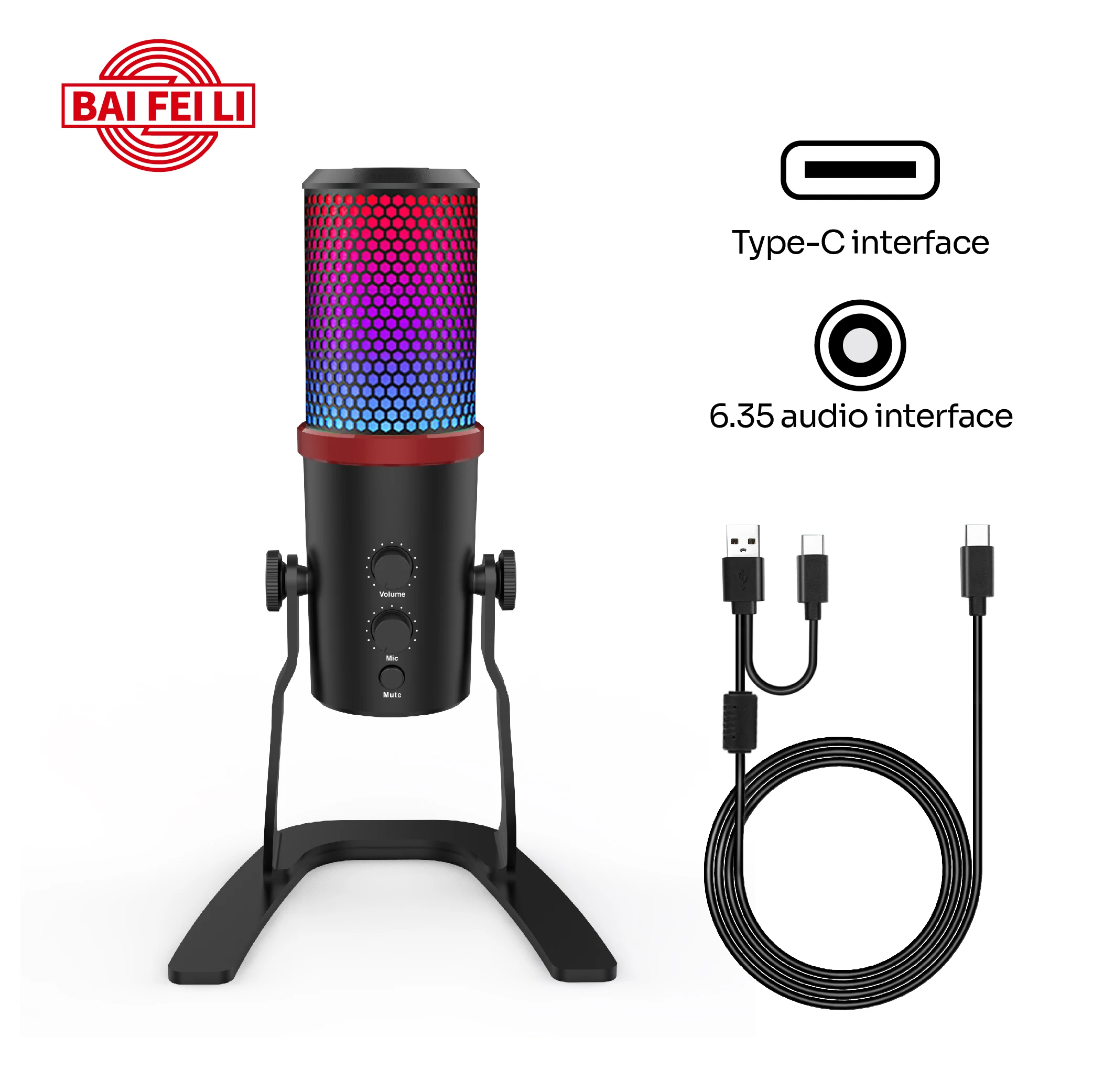 OEM Factory mic studio professional microfon condens microfono gamer condenser microphone