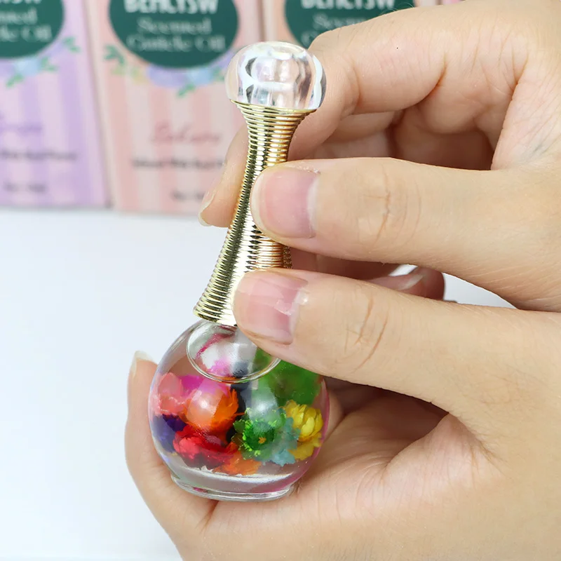 Scented Flavors Cuticle Revitalizer Oil Pen Nail Wholesale OEM Nutrition Oil Repair Nails Polish With Flowers With Brush Tip