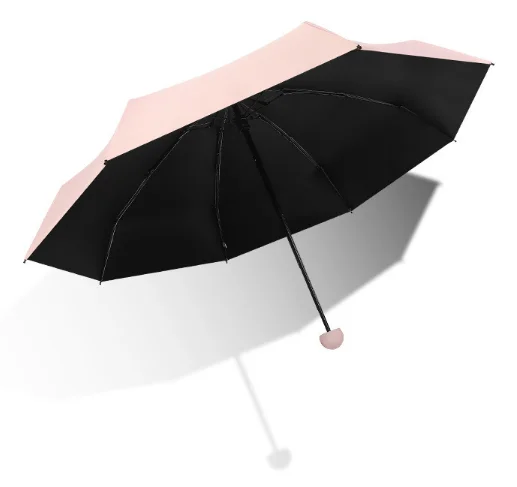 Sunday UV travel Portable super mini pocket compact capsule umbrella  five folding umbrella with case