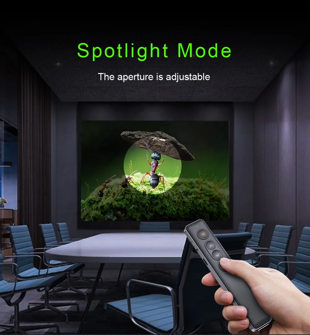 H90 Wireless Presenter Pen USB 2.4GHz Remote Control Powerpoint Presenter Presentation Clicker PPT Pointer Laser Pen