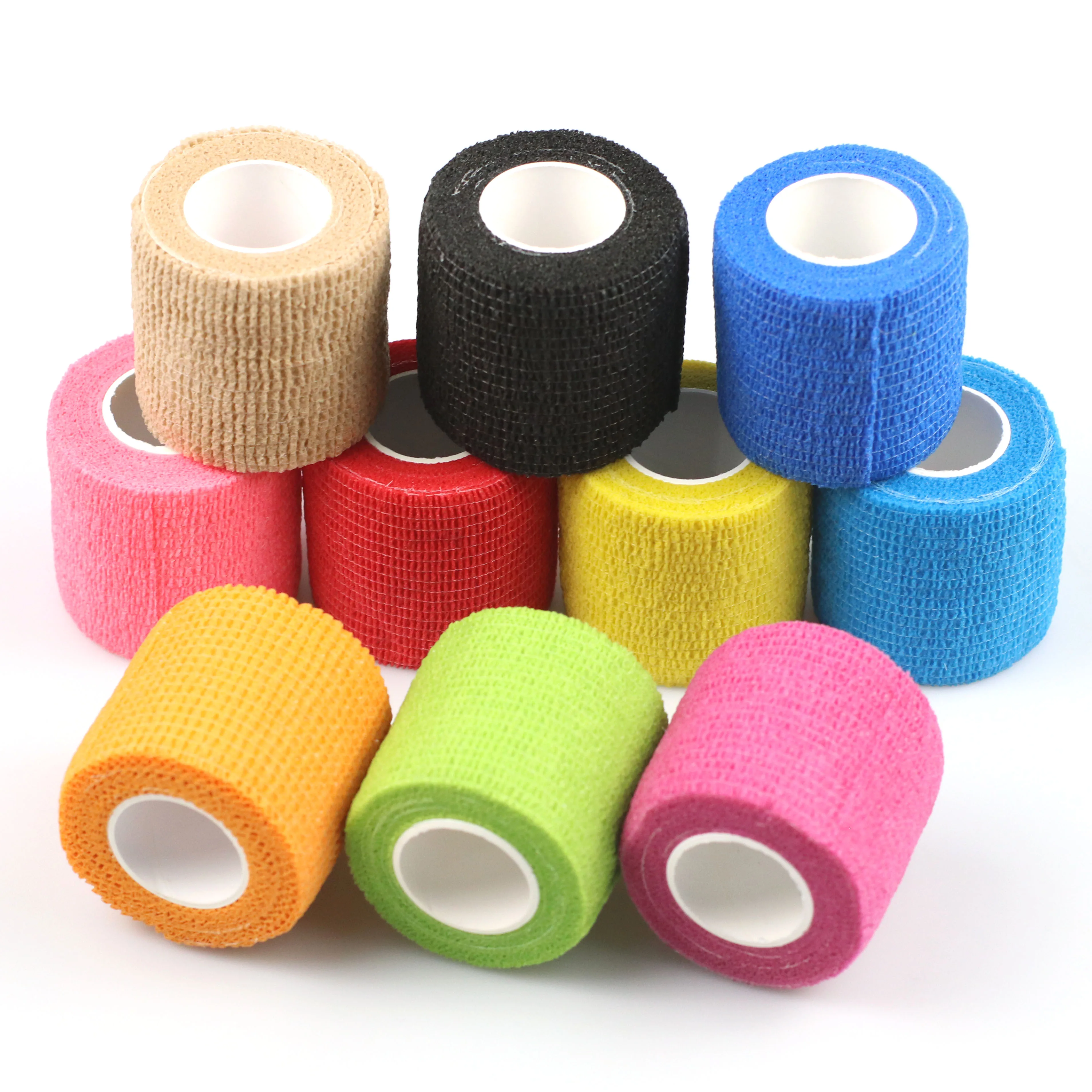 Cohesive Bandage Self Adhesive Bandage Print Face Mask CE 1pcs Ice Bag Reusable Fixing Band Bandage Medical Non Woven Roll 4.5m