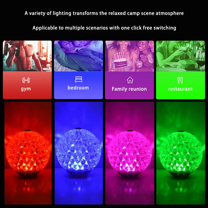 Led little Magic ball Led Stage light Party Sound control Mini Effects USB ball DJ light Disco crystal touch