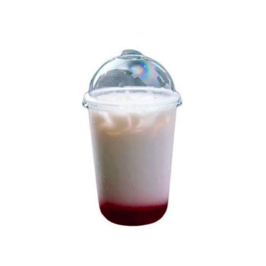 Disposable Plastic Cup With Dome Lid 24Oz Clear Cups Lids Straws Yoghurt Plastic Blister PP Cup With Lid
