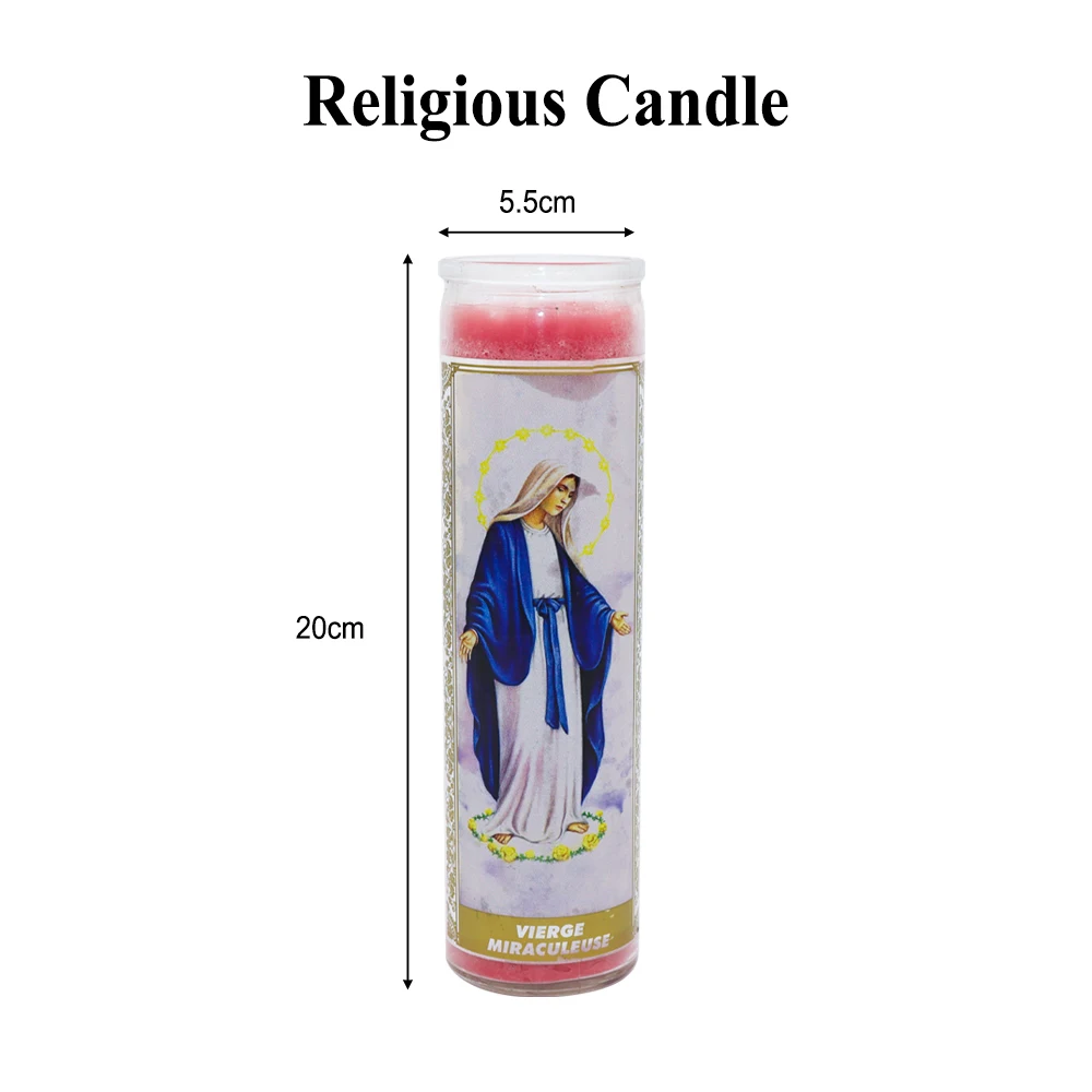 Pop Prayer Candle Scented Religious Glass Candles with Custom Logo