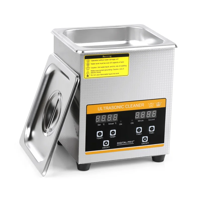 2L 60W Digital Ultrasonic Cleaner Stainless Steel Bath Home Use Jewelry Glasses Spark Plug Bead Carving Rust Oil
