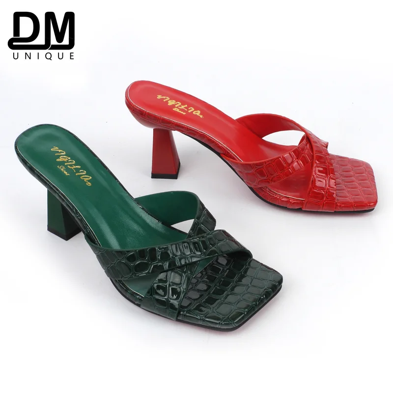 DM Wholesale New Arrival Custom OEM Designer Ladies High Heels Slippers