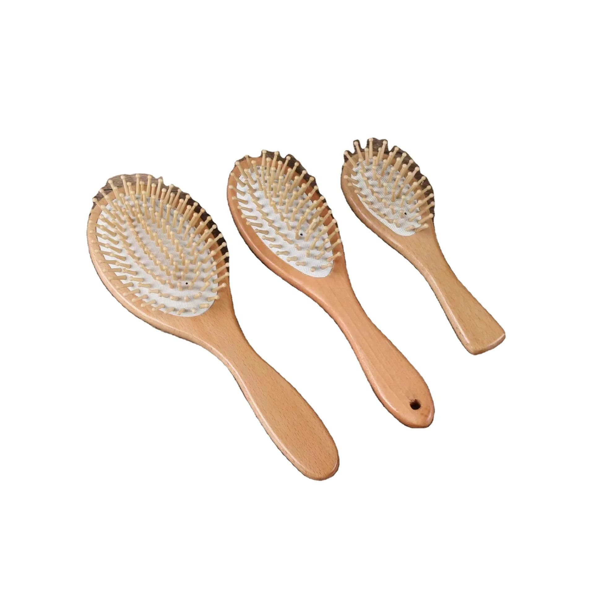 Airbag massage comb Wood cushion hair brush massage airbag round head square head comb beech wood massage comb