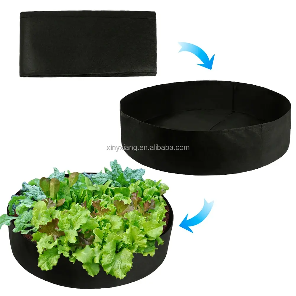 Factory Wholesale Plant Grow Bags Breathable Nonwoven Fabric Growing Pots, Heavy Duty Fabric Pots Grow Bags with Handles