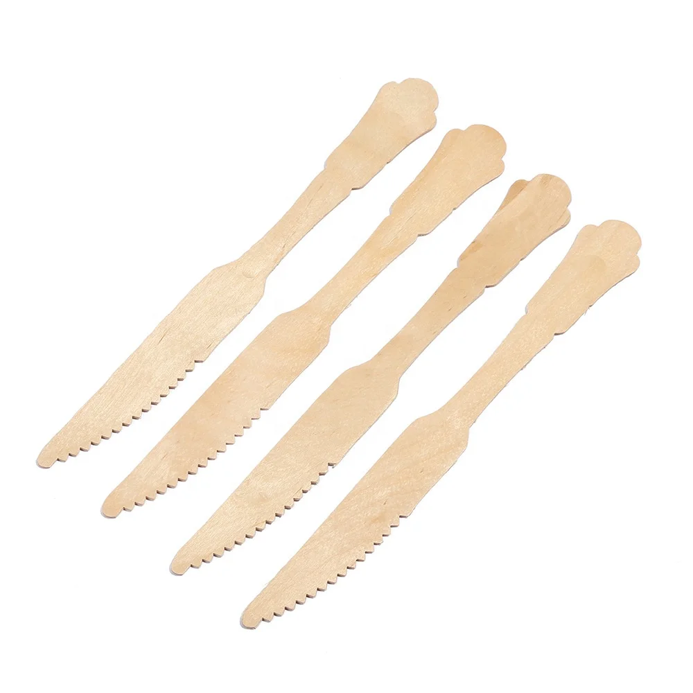 Biodegradable Disposable Wooden Flatware Fork Knife Biodegradable Bamboo Cutlery Travel Tableware Set