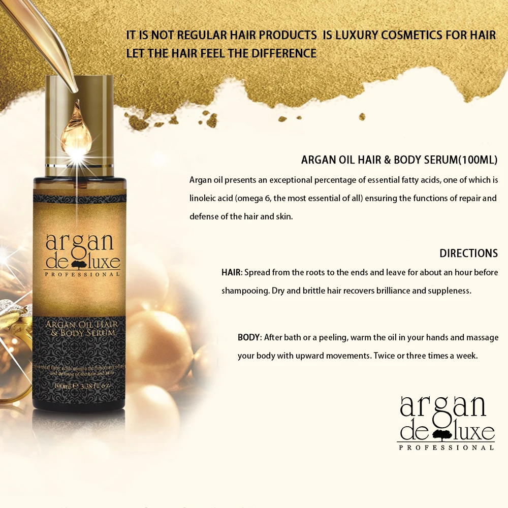 Custom Private Label Best Organic Hair Care Products Repair Natural Argan Oil Hair Serum