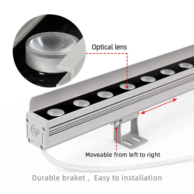 Aluminum Profile 36W RGB RGBW Building Tube Wall Washer Light  Facad Led light