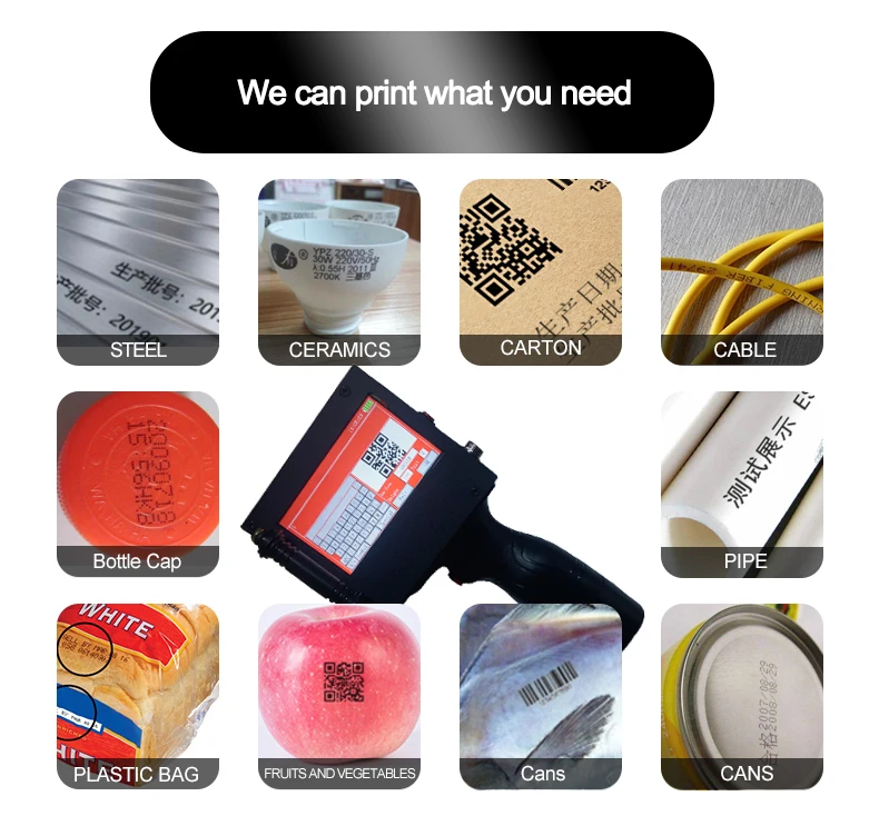 1-inch Dual Head Portable Handheld Inkjet Printer New Direct Sale Manufacturer Retail Label Printing 50.8mm Printing Height