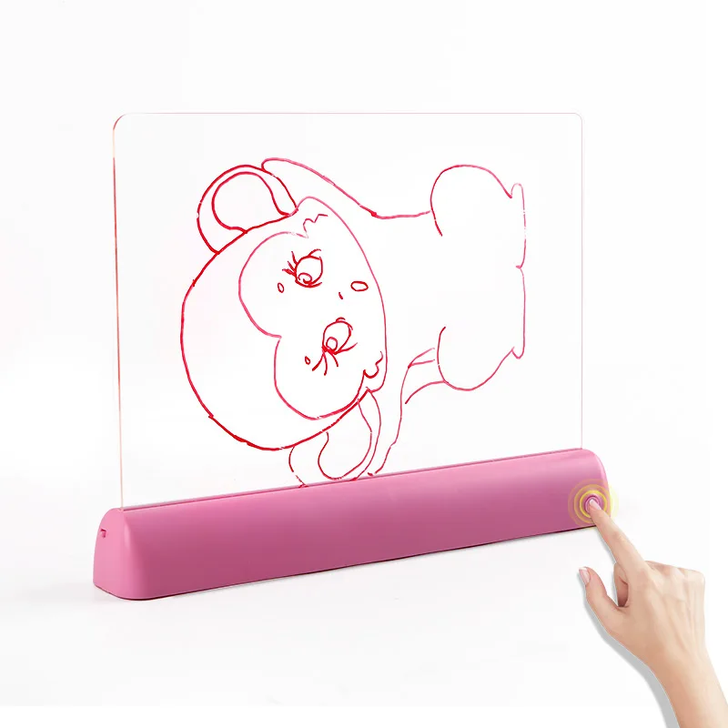 glow magic board colorful glowing Fluorescent kids drawing magic 3D drawing board