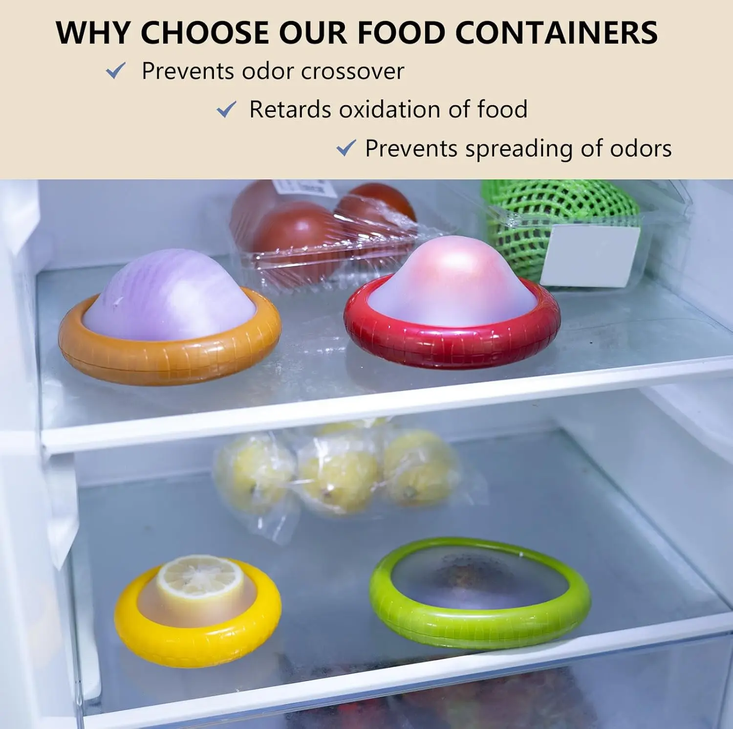 Silicone Fruit Vegetable Anti-Oxidation Storage Box Avocado Saver Holder Reusable Storage Containers for Fridge Keep Fresh Cheap