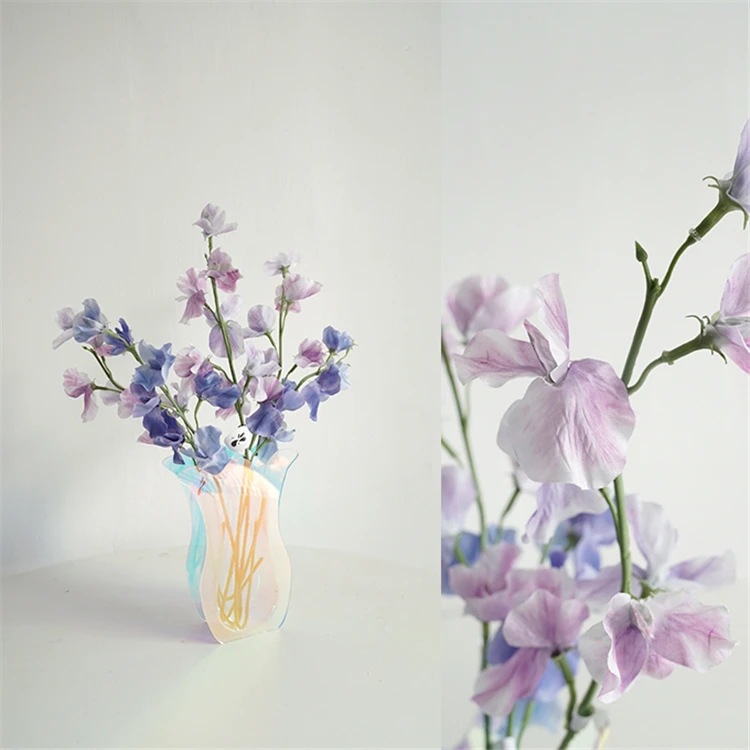Special Design Widely Wedding Used Multicolor Colorful Clear Acrylic Flower Vases Home Decor For Bedroom Office With Wholesale