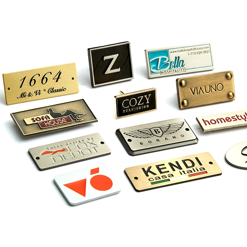 High Quality Custom Stainless Steel Nameplate Anodized Sign Plaque Signage Brass  Aluminum Tag Label Metal Logo Name plate