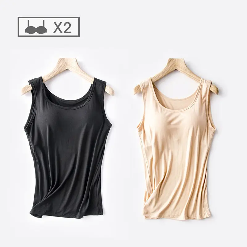Бюстгальтер-топ с накладкой на груди, Майки из модала, женский свободный бюстгальтер с большим дном, цельный, разные цвета, опционально закрывающийся на грудь, ледяной шелк