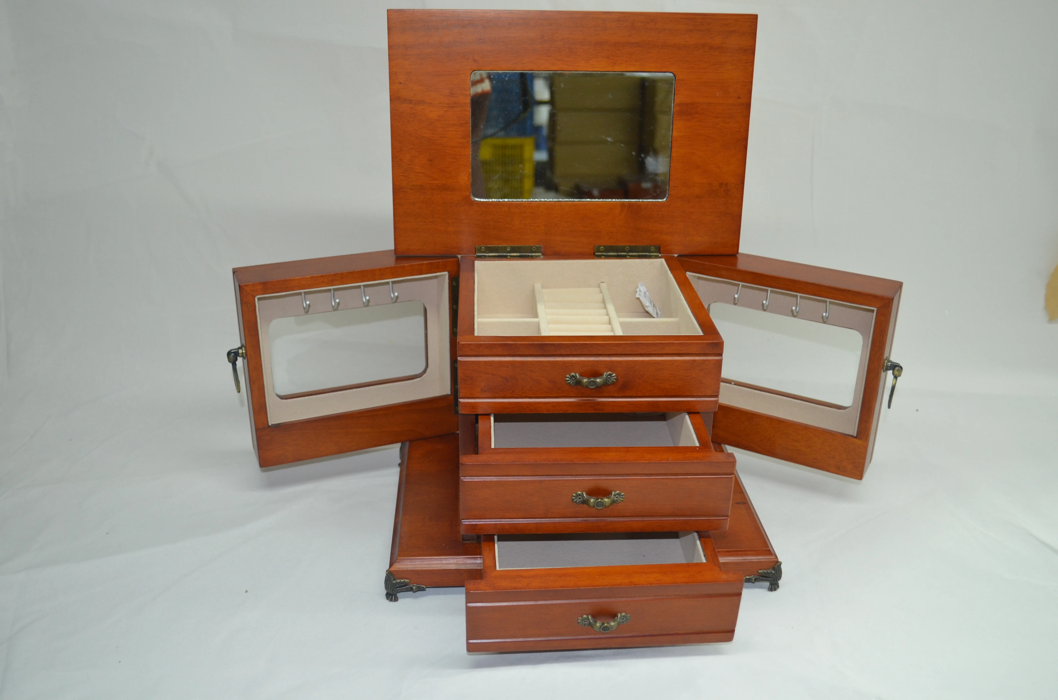 Деревянная Подарочная коробка для ювелирных изделий для леди и свадебный сувенир