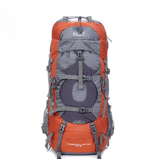 Nice design 50L durable mountain top unique camping backpack outlander for climbing