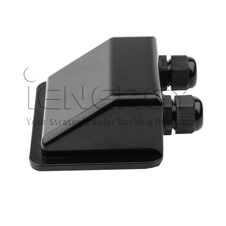 Anti-UV ABS RV Solar Mounts Cable Entry Box Solar Panel Cable Gland Solar Accessories Waterproof Double Entry Cable Port