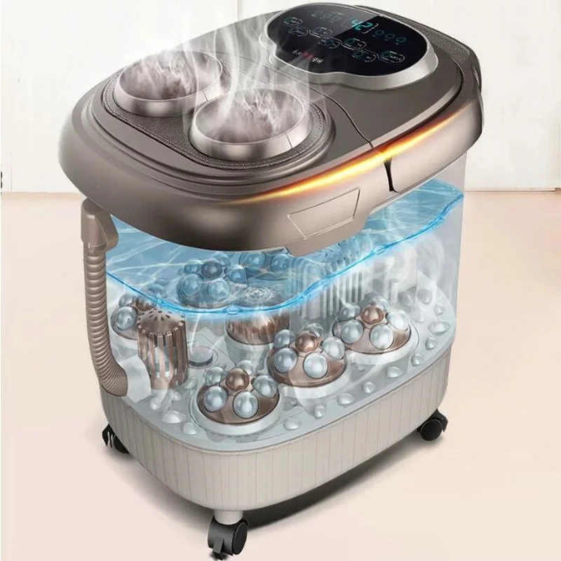 Fully Automatic Foot Bath Electric Massage Heating Constant Temperature Home Pedicure Machine Bubble Foot High Deep Barrel