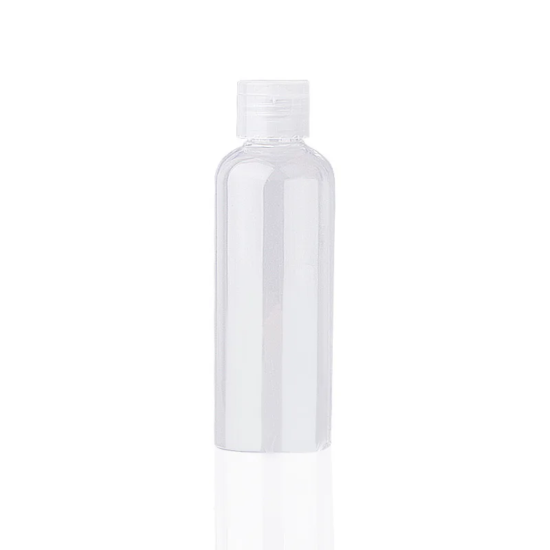Wholesale 10 50 100ml Clear Plastic Bottle Flip Top Butterfly Cap Travel Lotion Gel Refill Bottle