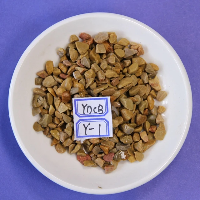 Yellow landscaping stone pebbles 2024  hot sale