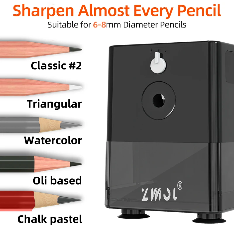 Electric Pencil Sharpeners,Heavy Duty for 6-8mm Wooden/Colored Pencils,Essential School Supply for Classroom Office Home