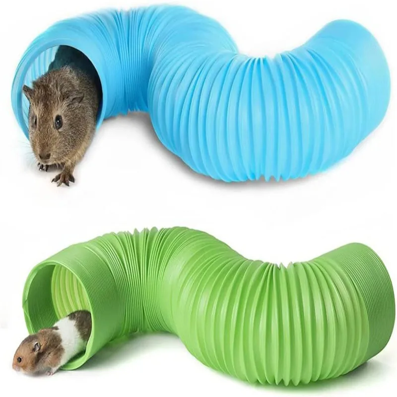 Small Pet Fun Tunnel Telescopic Pipe Guinea Pig Hedgehog Totoro Ferret Product Rat Toys Stretch Tube Hamster Game Pipeline
