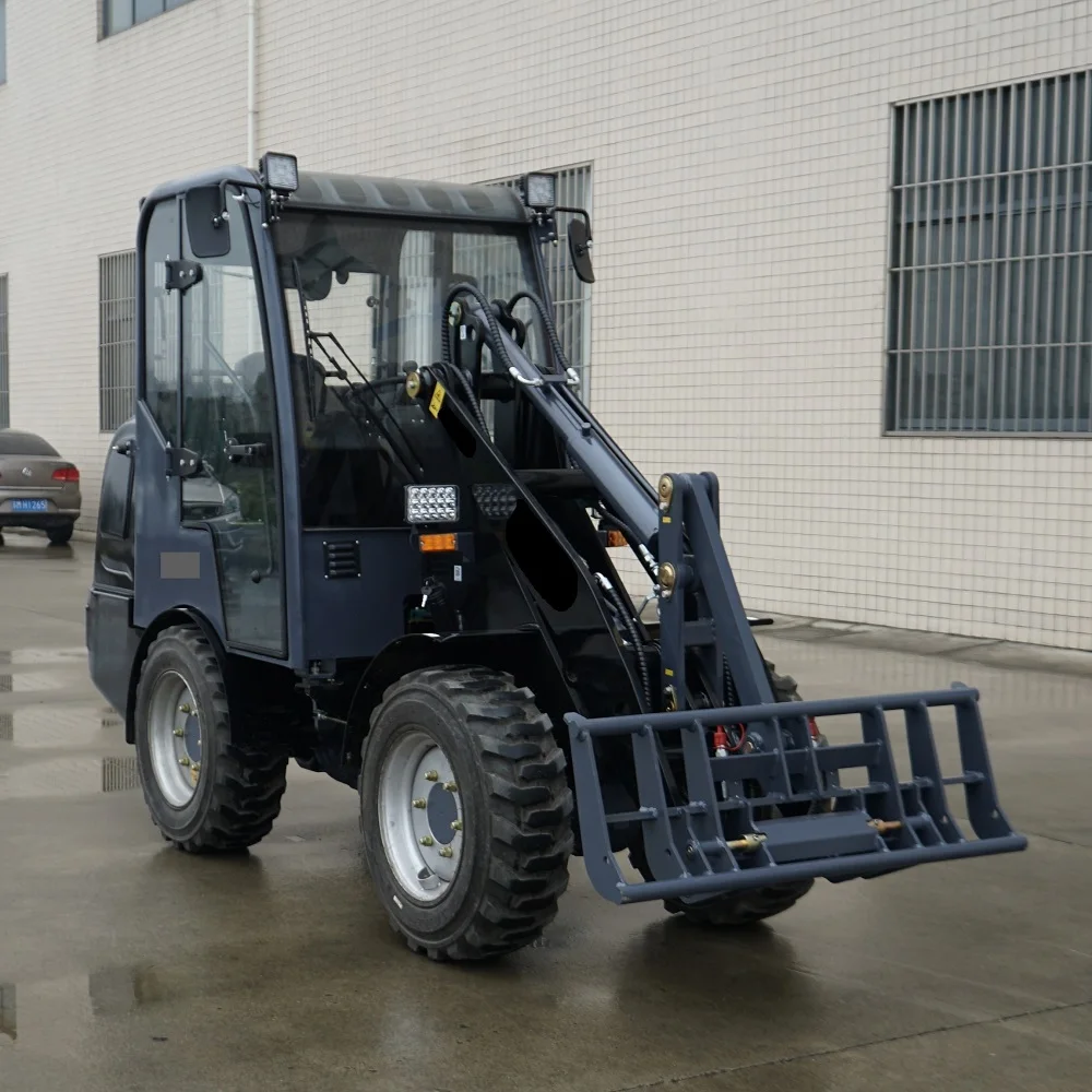 China 0.4m3 micro loader joystick 0.6 ton 0.75 ton 0.9 ton front end bucket loader tractor wheel loaders
