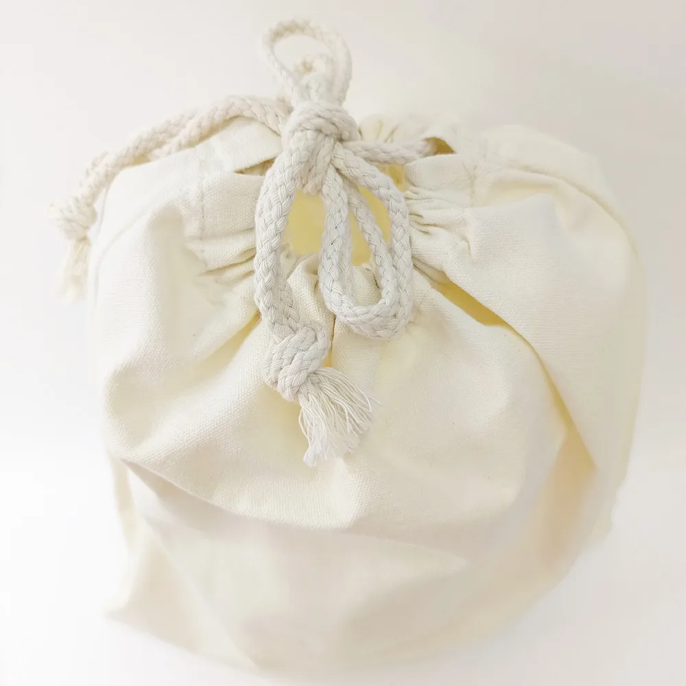 Custom Printed Logo Cotton Canvas with Drawstring Shopping Tote Pouch for Muslin Storage Handbags Clothes Books Shoes Dust Bags